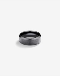 Michael Hill - 8mm Black Titanium Bevelled Edge Wedding Band