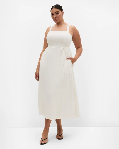 City Chic - Plus size Collins Sleeveless Maxi Dress - ivory