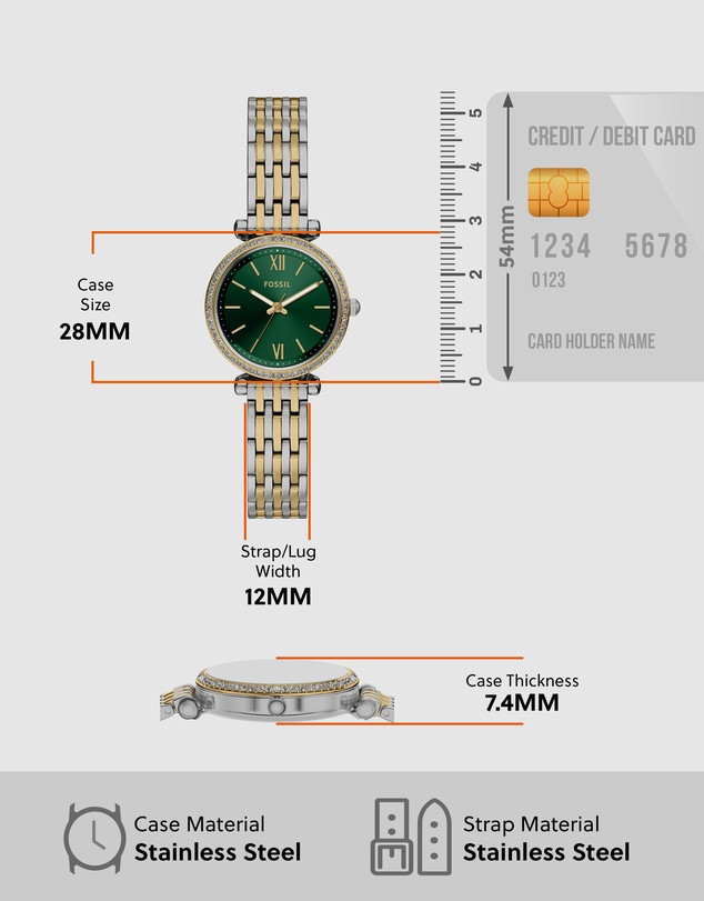 Fossil - Carlie Two Tone Analogue Watch