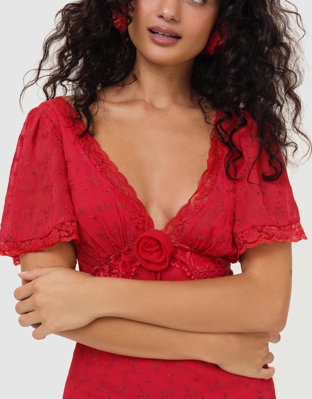 For Love & Lemons - Hamptons Eyelet Midi Dress