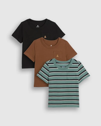 GAP - 3-Pack Boyfriend SS Pocket Tee - Babies-Kids