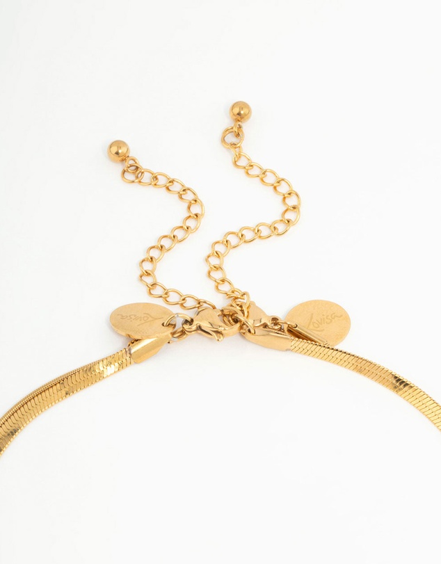 Lovisa - Waterproof Gold Plated Stainless Steel Layered Ball & Snake Chain Necklace