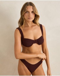 Rhythm - Essential Rib Scallop Soft Strap Balconette Top - Iconic Exclusive