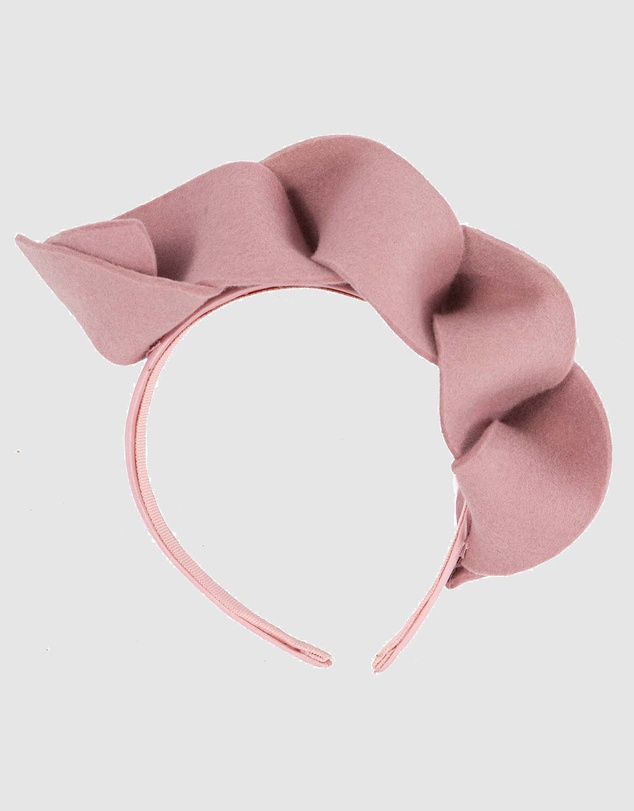 Max Alexander - Felt Dusty Pink Spiral Fascinator