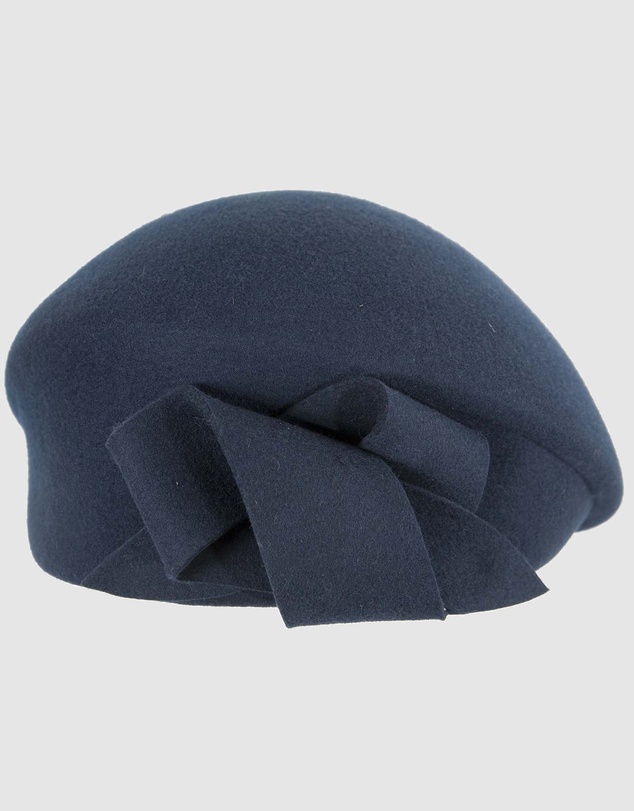 Max Alexander - Winter Navy Felt Beret Hat