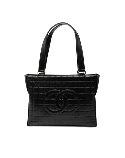 Pre-Loved by Azura Reborn - Pre-Loved CC Chocolate Bar Lambskin Tote