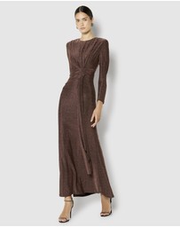 Montique - Zoe Metallic Knit Gown