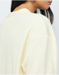 AERE - Oversized Cotton Henley Tee