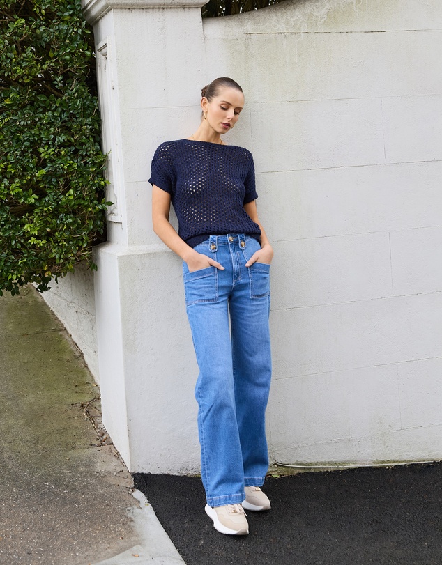 DRICOPER DENIM - Carrie Rodeo Blue Wide Straight Leg Jeans