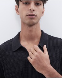 UNISON - Vertical Stitch Knit Polo
