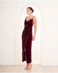 Pilgrim - Lauren Cowl Velvet Maxi Dress