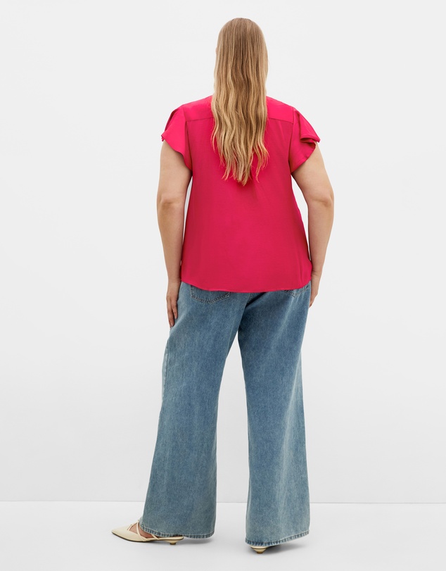 City Chic - Drama Queen Short Sleeve Shirt
