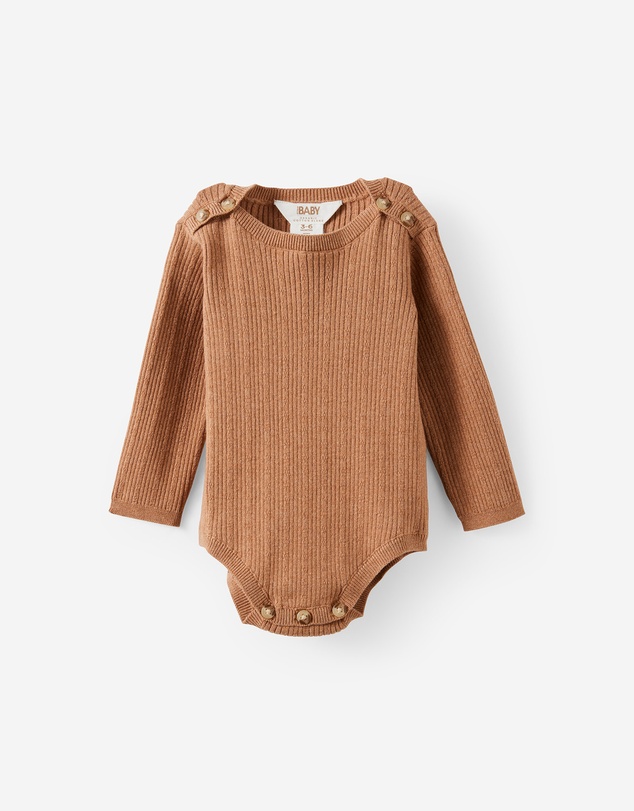 Cotton On Kids - Organic Blend Knit Long Sleeve Bubbysuit