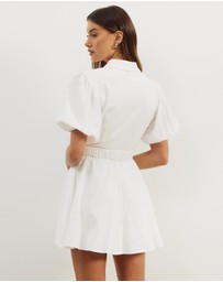 Atmos&Here - Kirrie Linen Blend Belted Mini Dress