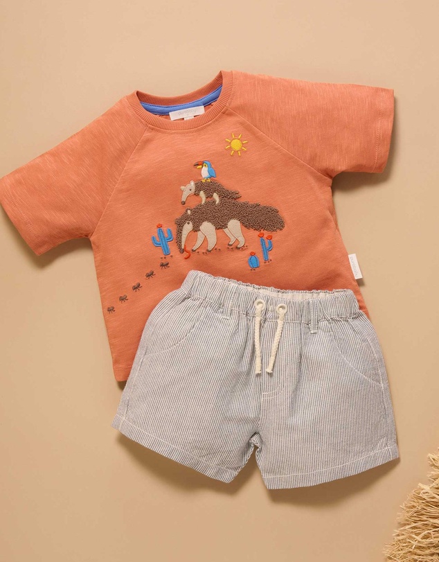 Purebaby - Linen Blend Short -Kids-Babies