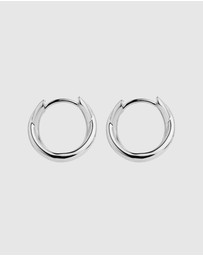 Najo - Moonkiss Silver Huggie Earrings