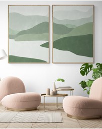 Inka Arthouse - Green Abstract Set by Elena Ristova