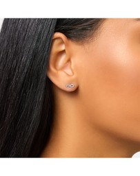 Michael Hill - Mini Infinity Earrings with Diamonds in Sterling Silver