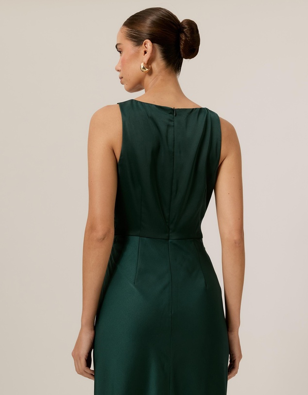 Tussah - Isabel Draped Satin Maxi Dress