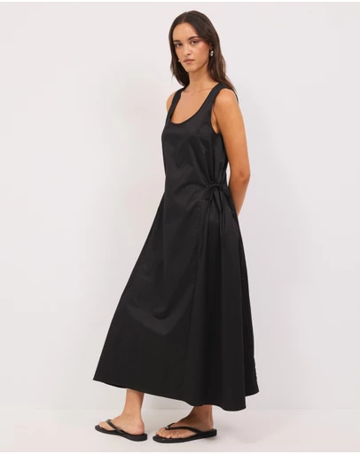 Calli - Lindez Drawstring Midi Dress
