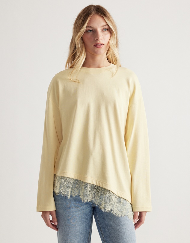 Decjuba - Sofia Lace Trim Long Sleeve