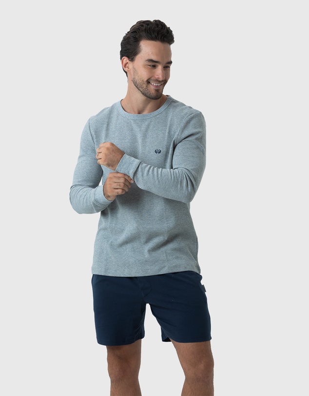 Coast Clothing - Mens Grey Marle Waffle Top