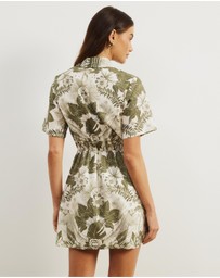 Atmos&Here - Remi Linen Blend Mini Shirt Dress