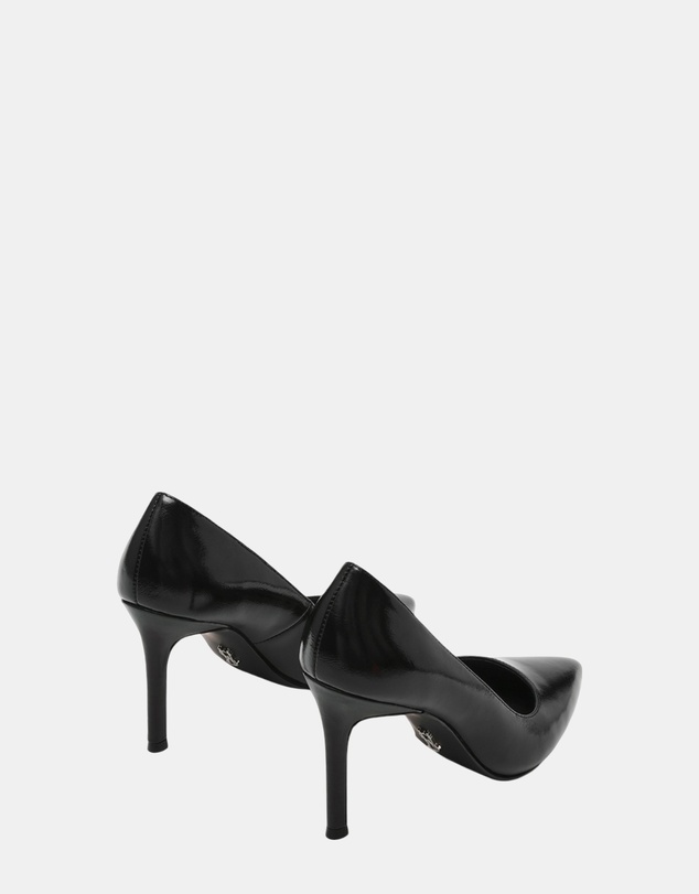 Steve Madden - Secured Black Leather Heels