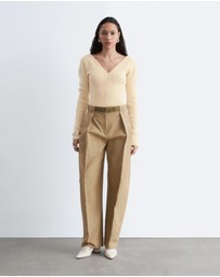 & Other Stories - Rib-Knit V-Neck Top