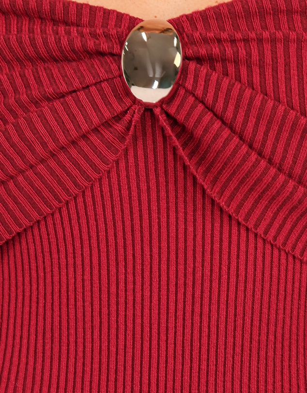 Petal & Pup - Lindsey Knit Dress - Dark Red