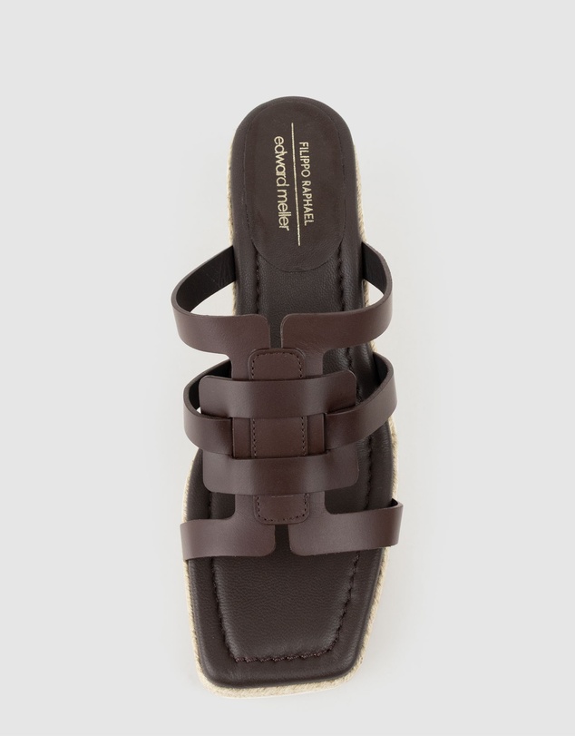 Edward Meller - MADERE Square Toe Slide Espadrille