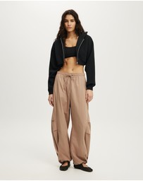 Cotton On Body Active - Plush Micro Cropped Zip Through