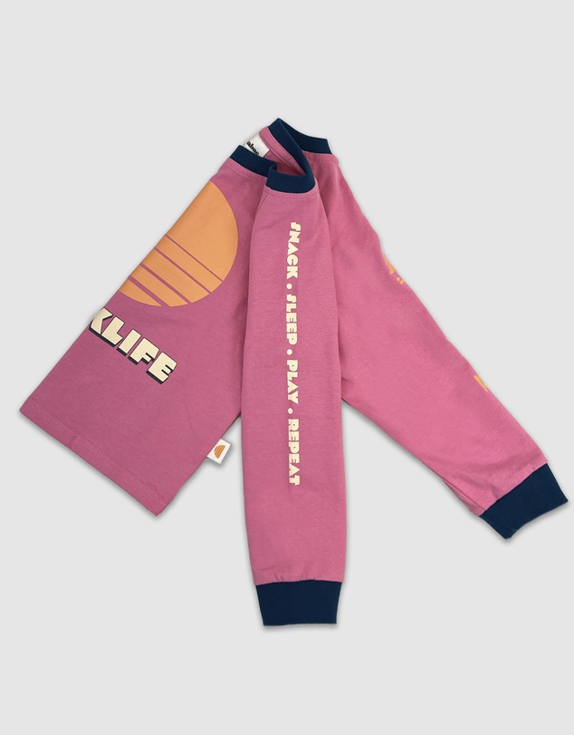 Banabae - Parklife Ladies Long Sleeve Tee - Peony