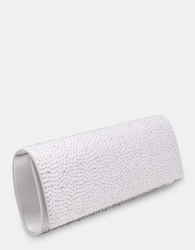 Morgan & Taylor - Noelle Diamante Clutch in White