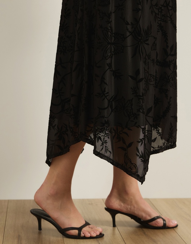 Atmos&Here Curvy - Evelise Burnout Midi Skirt