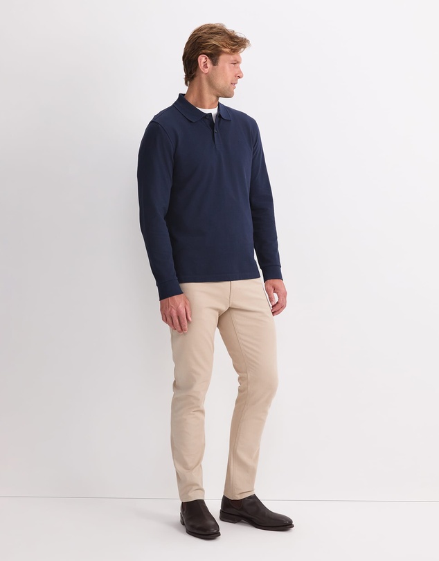 Sportscraft - Long Sleeve Sc Pique Polo