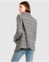 Belle & Bloom - Piccadilly Wool Blend Plaid Blazer