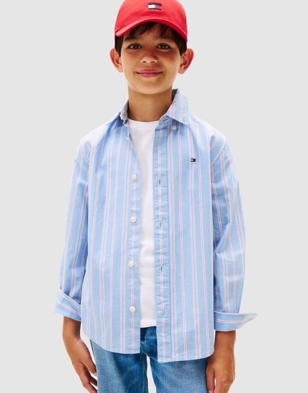 Tommy Hilfiger - Stripe Nep Fabric Shirt - Kids