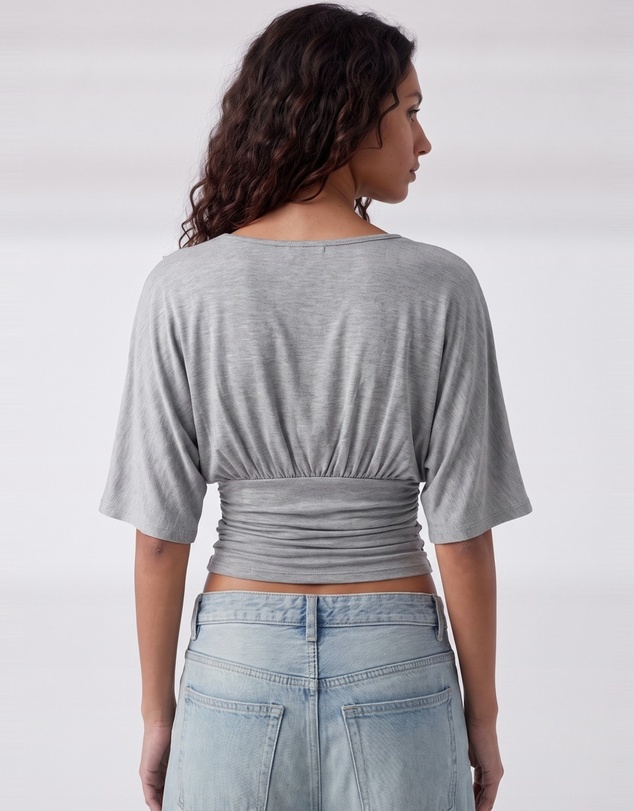 Style Addict - Sienna Top - Grey Marle