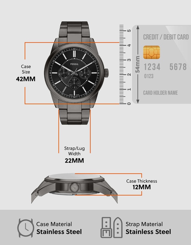 Fossil - Pearson Gunmetal Chronograph Watch