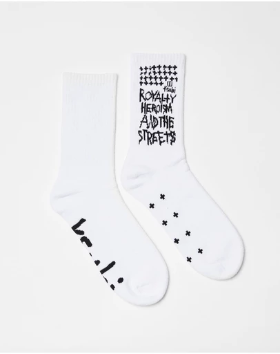 Ksubi - Royalty Ksocks White/Black