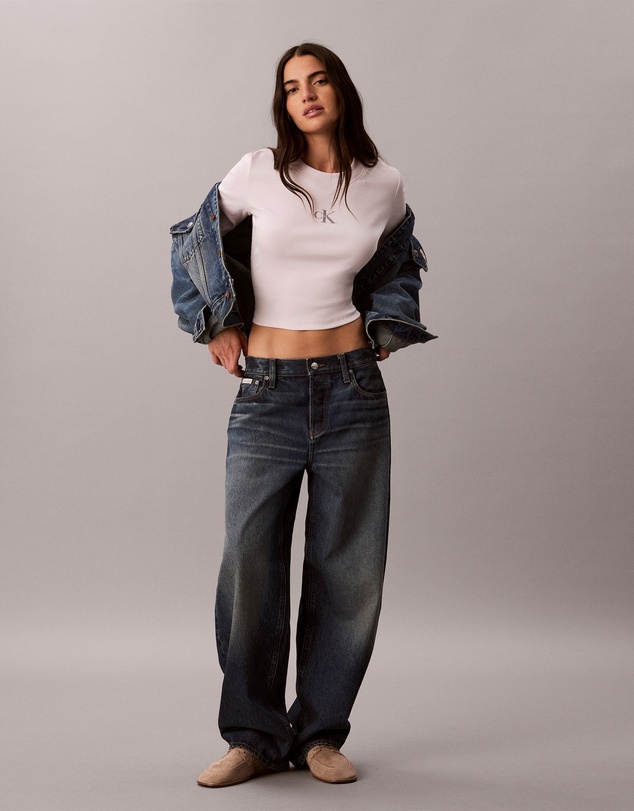Calvin Klein Jeans - Monogram Logo Long Sleeve Baby Tee