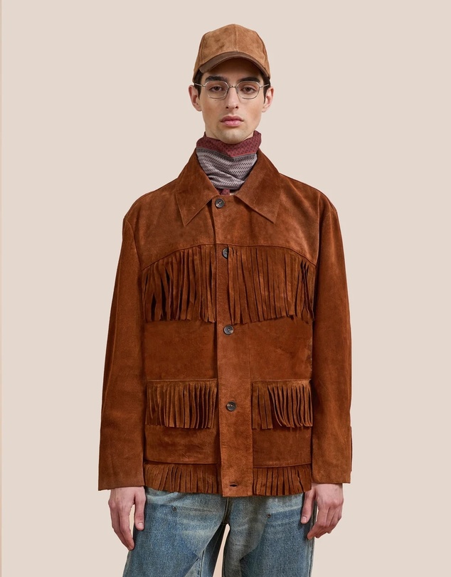 Found - Western Suede Fringe Jacket