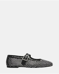 Steve Madden - Marcela Black Mesh Flats