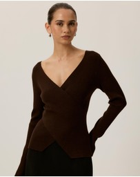 Tussah - Sienna Wrap Long Sleeve Knit Top
