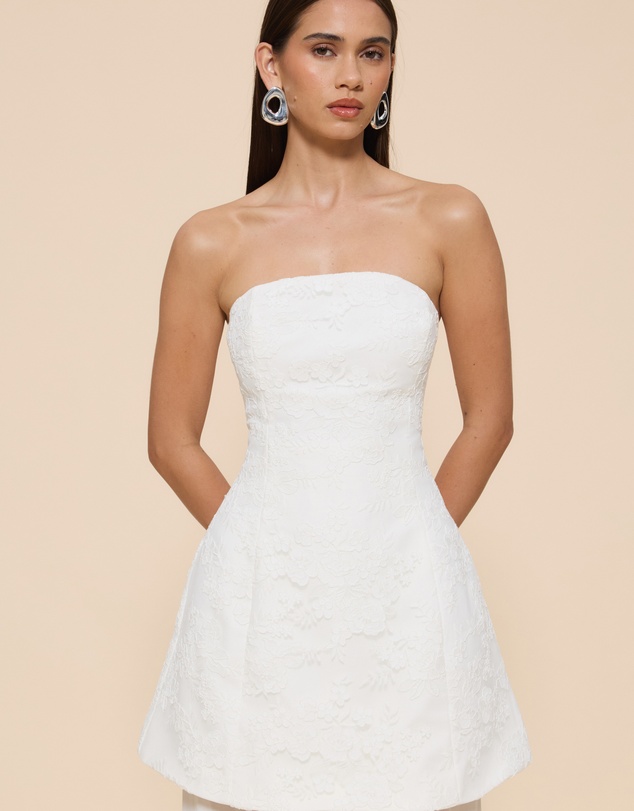 CHANCERY - Mia Strapless Lace And Chiffon Maxi Dress