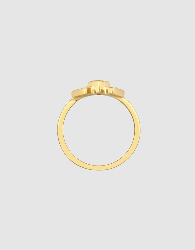 Elli Jewelry - Vintage Zirconia Ring in Gold-Plated 925 Silver