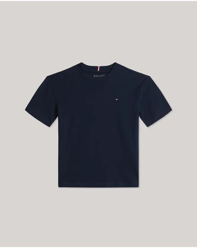 Tommy Hilfiger - Flag Embroidery Crew Neck T-Shirt - Kids