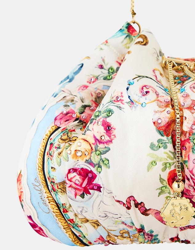 Camilla - Drawstring Pouch Bag With Chain Strap
