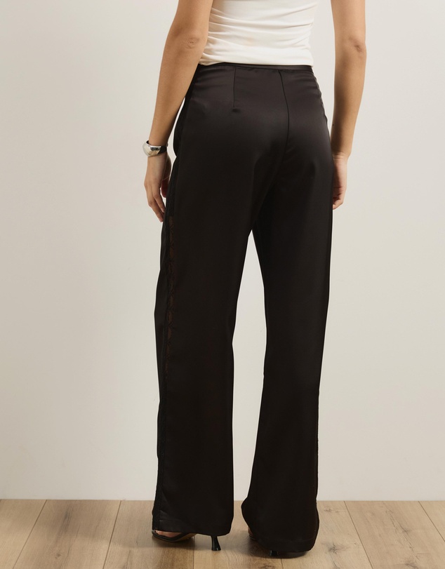 Atmos&Here - Ella Lace Detail Satin Trousers